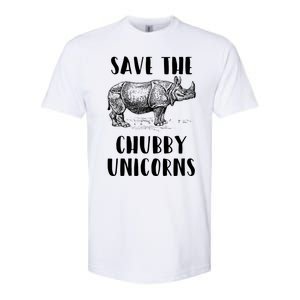 Funny Rhino Lover Gift Save The Chubby Unicorns Gift Softstyle CVC T-Shirt