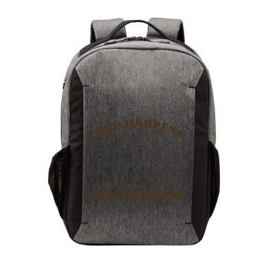 Funny Racoon Life Happens Pilates Helps Quote Motivation Vector Backpack