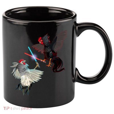 Fighting Rosters Lightsaber Cockfight 11oz C Handle Ceramic Mug