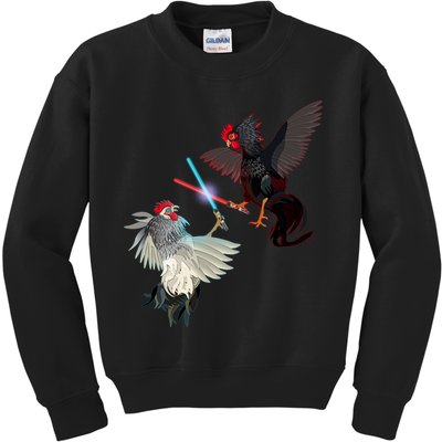 Fighting Rosters Lightsaber Cockfight Kids Sweatshirt