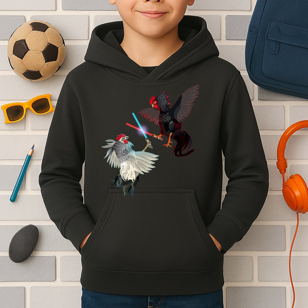 Fighting Rosters Lightsaber Cockfight Kids Hoodie