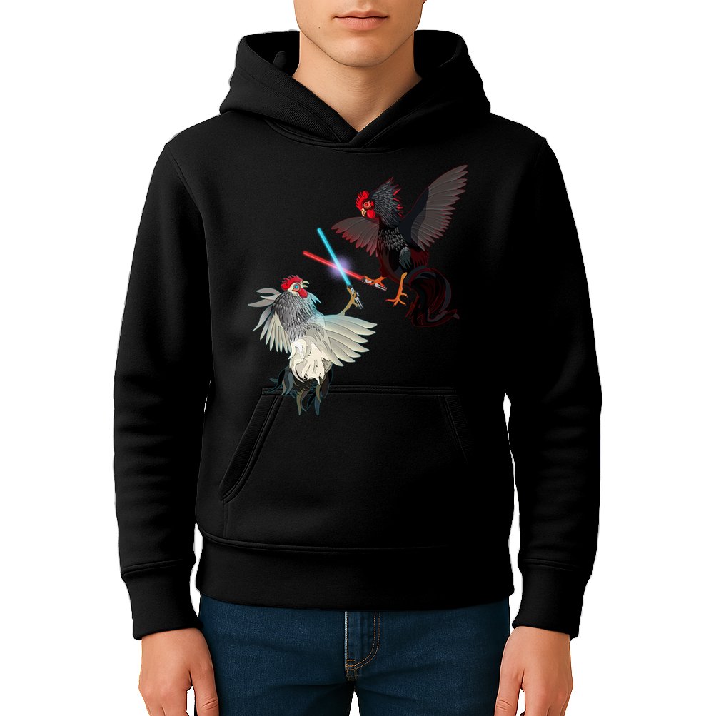 Fighting Rosters Lightsaber Cockfight Kids Hoodie