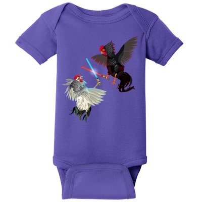 Fighting Rosters Lightsaber Cockfight Baby Bodysuit