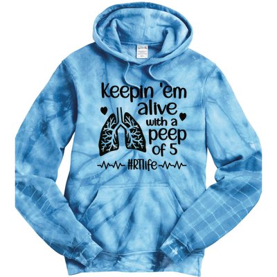 Funny RT Life Respiratory Therapist Respiratory Therapy Tie Dye Hoodie