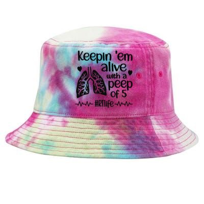 Funny RT Life Respiratory Therapist Respiratory Therapy Tie-Dyed Bucket Hat