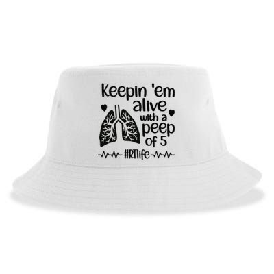 Funny RT Life Respiratory Therapist Respiratory Therapy Sustainable Bucket Hat