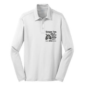 Funny RT Life Respiratory Therapist Respiratory Therapy Silk Touch Performance Long Sleeve Polo