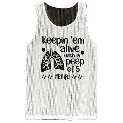 Funny RT Life Respiratory Therapist Respiratory Therapy Mesh Reversible Basketball Jersey Tank