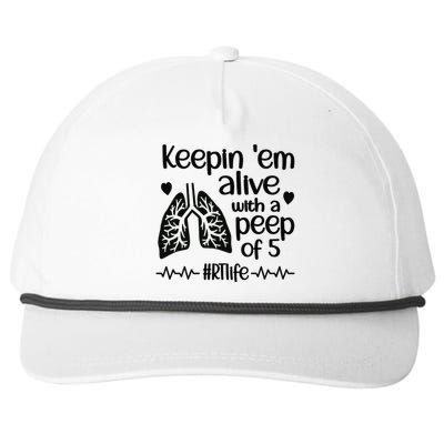 Funny RT Life Respiratory Therapist Respiratory Therapy Snapback Five-Panel Rope Hat