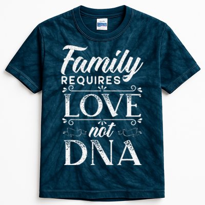 Family Requires Love Not DNA Adoption Gotcha Day Kids Tie-Dye T-Shirt