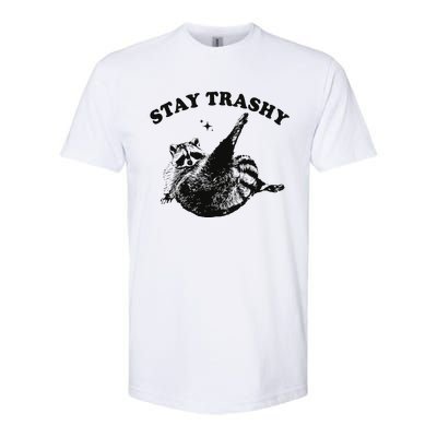 Funny Raccoon Lover Meme Stay Trashy Gift Softstyle® CVC T-Shirt