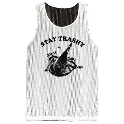 Funny Raccoon Lover Meme Stay Trashy Gift Mesh Reversible Basketball Jersey Tank