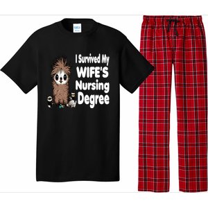 Funny Rn Lpn Cna Diploma I Survived My Wifes Nursing Degree Meaningful Gift Pajama Set