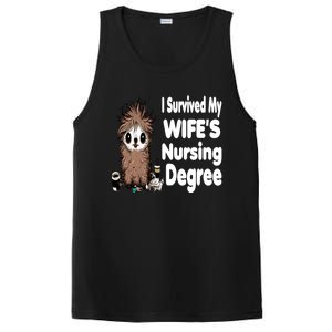 Funny Rn Lpn Cna Diploma I Survived My Wifes Nursing Degree Meaningful Gift PosiCharge Competitor Tank