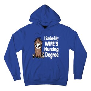 Funny Rn Lpn Cna Diploma I Survived My Wifes Nursing Degree Meaningful Gift Hoodie