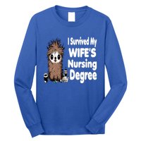 Funny Rn Lpn Cna Diploma I Survived My Wifes Nursing Degree Meaningful Gift Long Sleeve Shirt