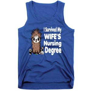 Funny Rn Lpn Cna Diploma I Survived My Wifes Nursing Degree Meaningful Gift Tank Top