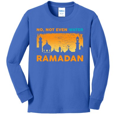 Funny Ramadan Muslim Fasting Islamic Gift Gift Kids Long Sleeve Shirt