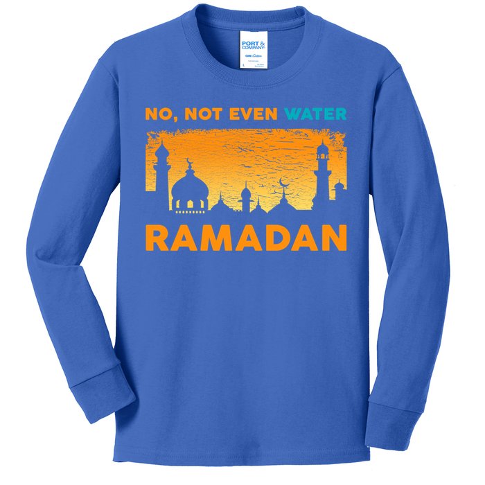 Funny Ramadan Muslim Fasting Islamic Gift Gift Kids Long Sleeve Shirt