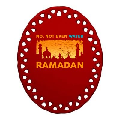 Funny Ramadan Muslim Fasting Islamic Gift Gift Ceramic Oval Ornament