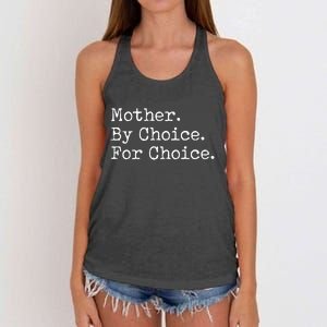 Feminist Rights Mother By Choice For Choice Pro Choice Women's Knotted Racerback Tank