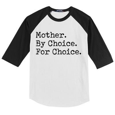 Feminist Rights Mother By Choice For Choice Pro Choice Kids Colorblock Raglan Jersey