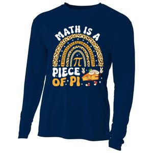 Funny Rainbow Math Is A Piece Of Pi Teacher Pi Day 3.14 Pie Cooling Performance Long Sleeve Crew