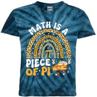 Funny Rainbow Math Is A Piece Of Pi Teacher Pi Day 3.14 Pie Kids Tie-Dye T-Shirt