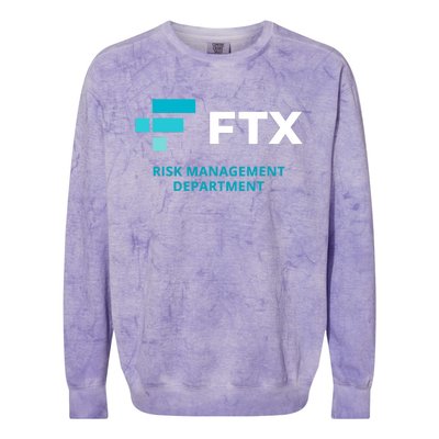 FTX Risk Management Department Fun Idea Colorblast Crewneck Sweatshirt