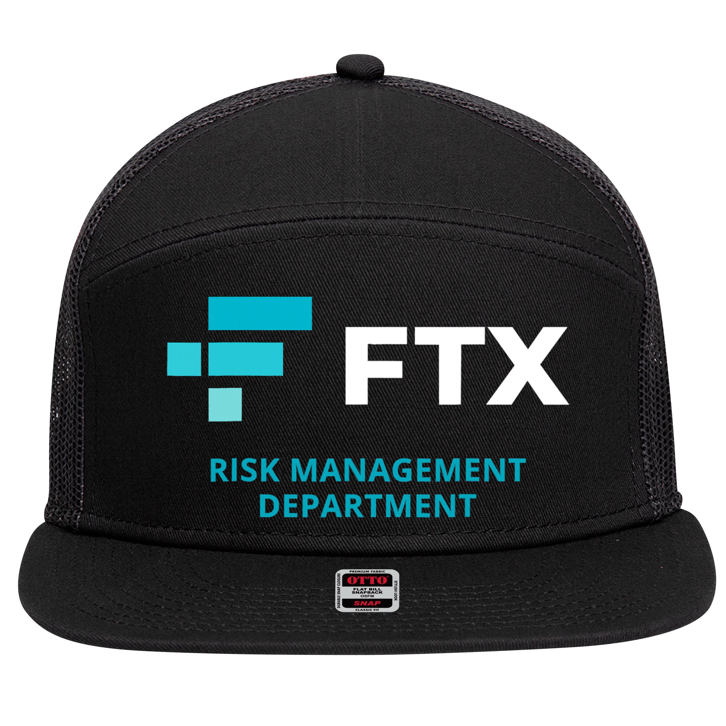 FTX Risk Management Department Fun Idea 7 Panel Mesh Trucker Snapback Hat