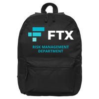 FTX Risk Management Department Fun Idea 16 in Basic Backpack