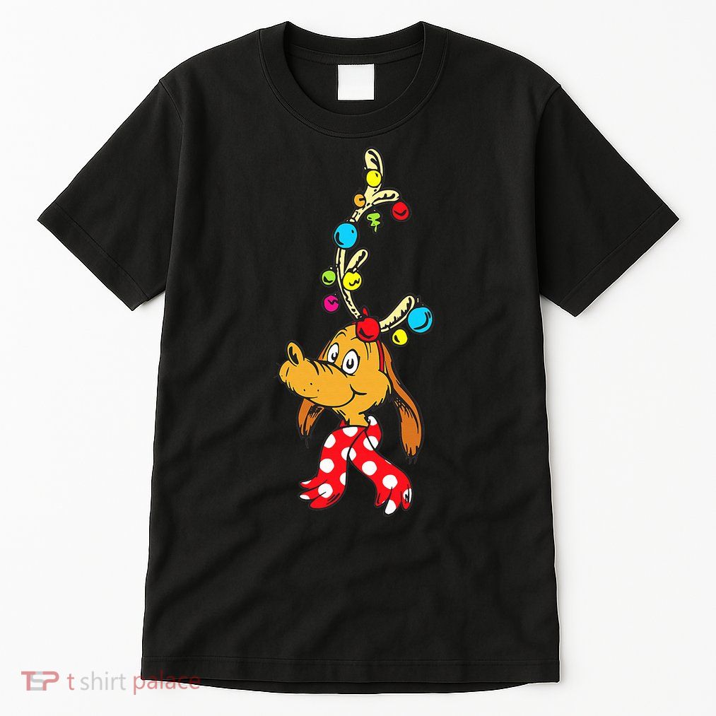 Funny Reindeer Max Dog Christmas  Tall T-Shirt