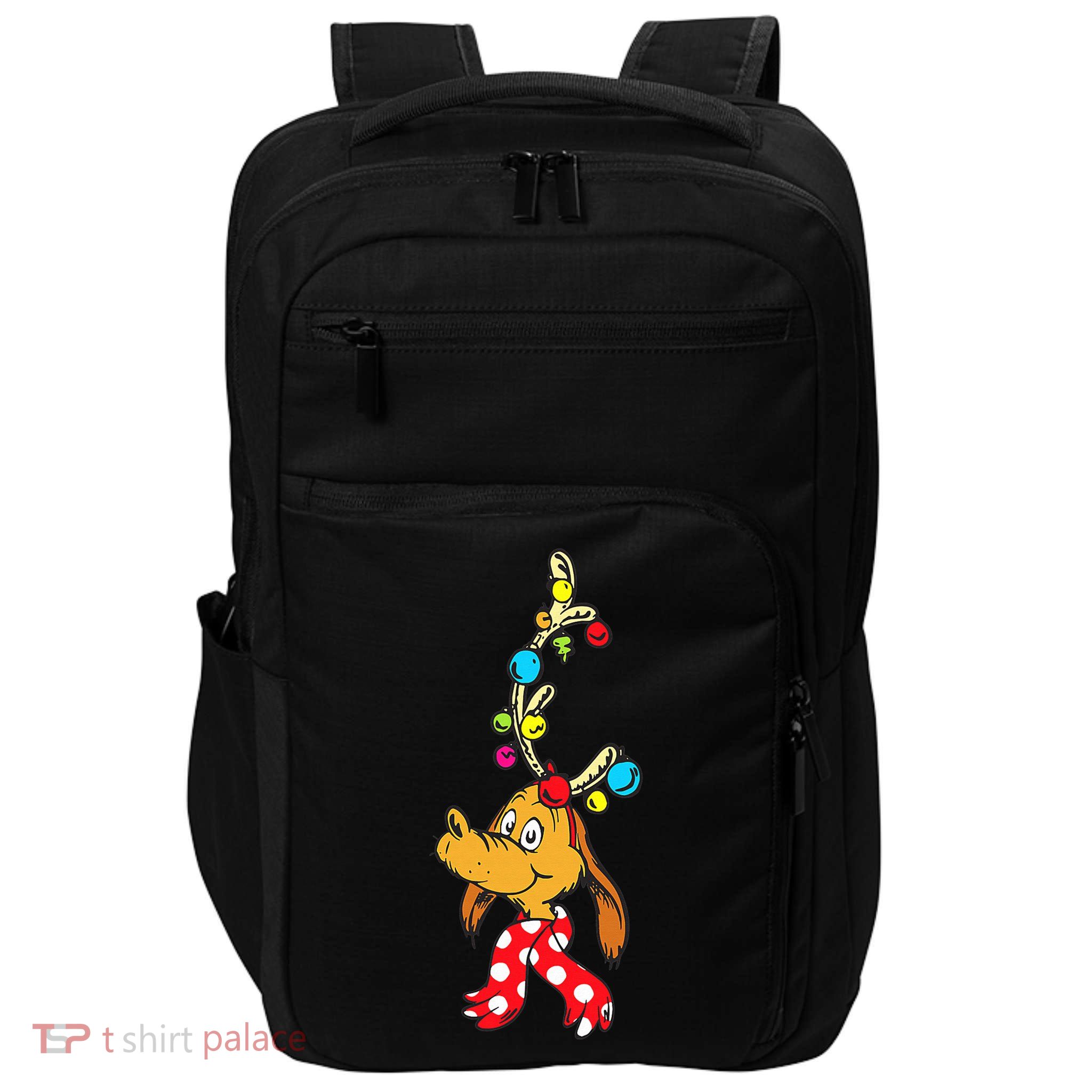 Funny Reindeer Max Dog Christmas  Impact Tech Backpack