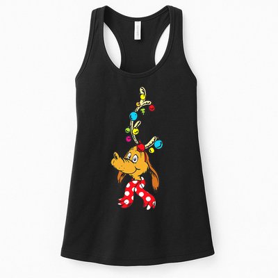 Funny Reindeer Max Dog Christmas  Womens Tank Top
