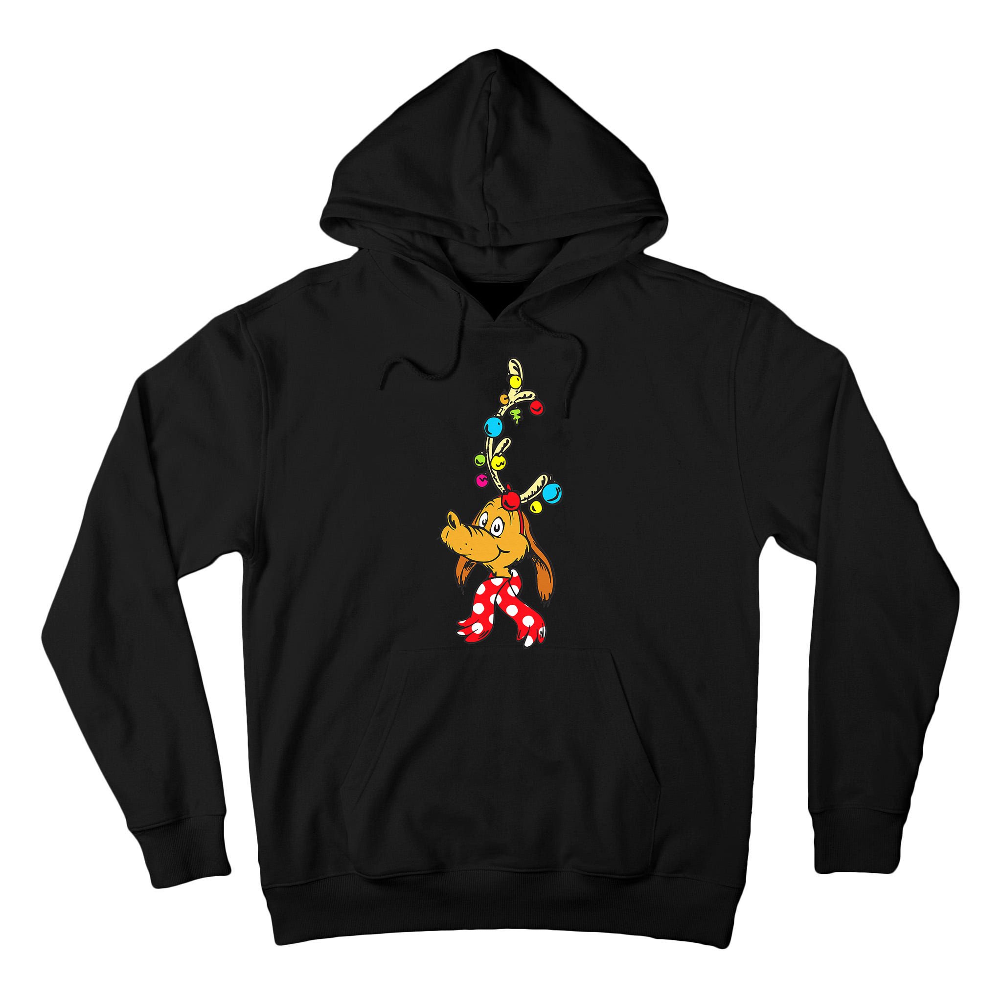 Funny Reindeer Max Dog Christmas  Tall Hoodie