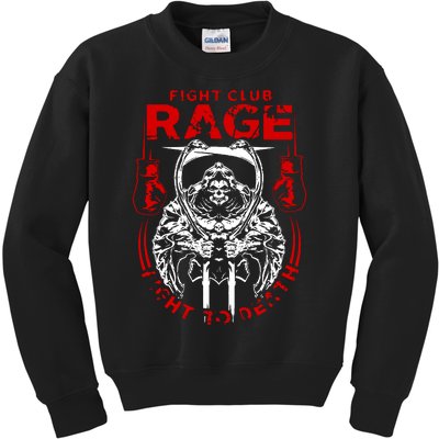 Fight Rage Mma Mixed Martial Arts Muay Thai Kids Sweatshirt