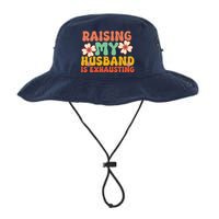 Funny Raising My Husband Is Exhausting Humorous Cute Wife Legacy Cool Fit Booney Bucket Hat