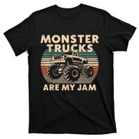 Funny Retro Monster Trucks Are My Jam Gift T-Shirt