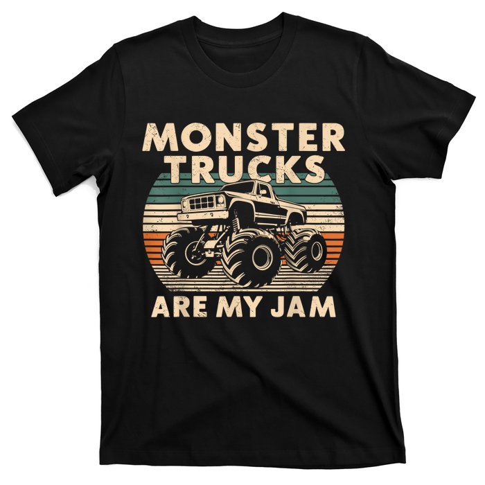 Funny Retro Monster Trucks Are My Jam Gift T-Shirt