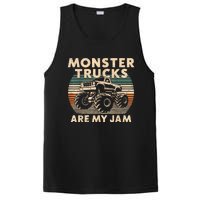 Funny Retro Monster Trucks Are My Jam Gift PosiCharge Competitor Tank