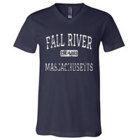 Fall River Massachusetts MA Vintage V-Neck T-Shirt