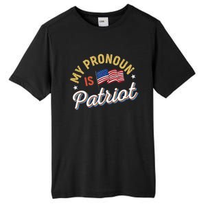 Funny Republican My Pronoun Is Patriot Conservative Tall Fusion ChromaSoft Performance T-Shirt