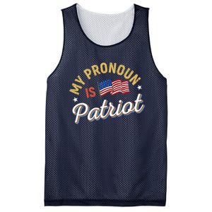 Funny Republican My Pronoun Is Patriot Conservative Mesh Reversible Basketball Jersey Tank