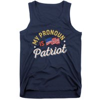 Funny Republican My Pronoun Is Patriot Conservative Tank Top