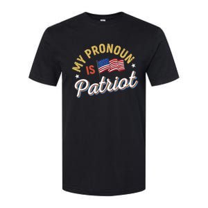 Funny Republican My Pronoun Is Patriot Conservative Softstyle CVC T-Shirt