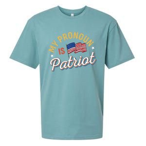 Funny Republican My Pronoun Is Patriot Conservative Sueded Cloud Jersey T-Shirt