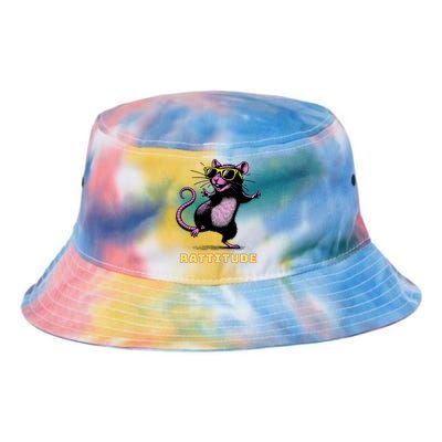 Funny Rat Meme Rattitude Rat Sunglasses Dancing Tie Dye Newport Bucket Hat