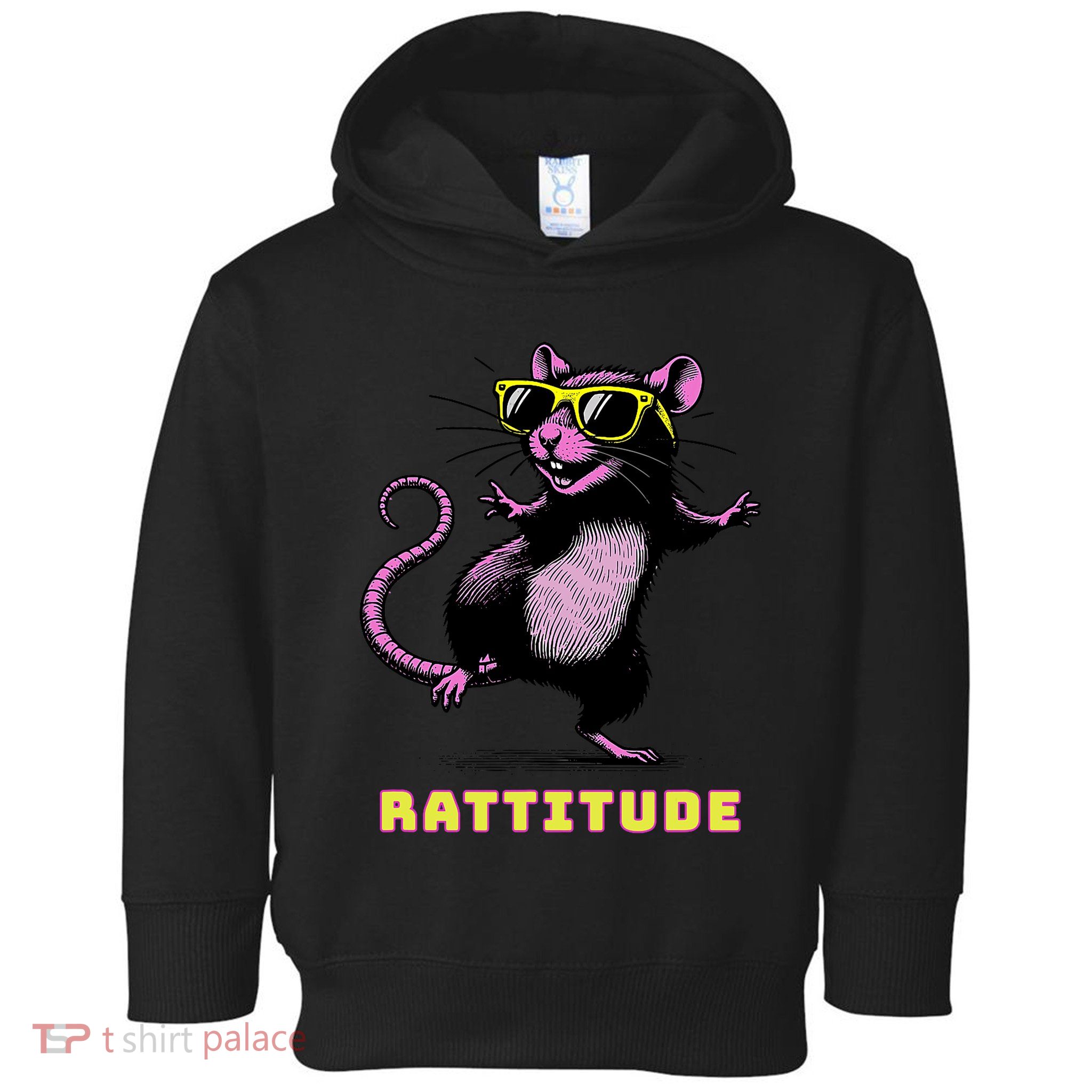 Funny Rat Meme Rattitude Rat Sunglasses Dancing Toddler Hoodie