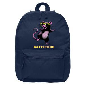 Funny Rat Meme Rattitude Rat Sunglasses Dancing 16 in Basic Backpack