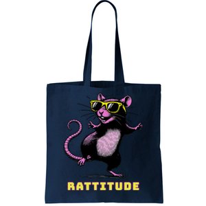 Funny Rat Meme Rattitude Rat Sunglasses Dancing Tote Bag